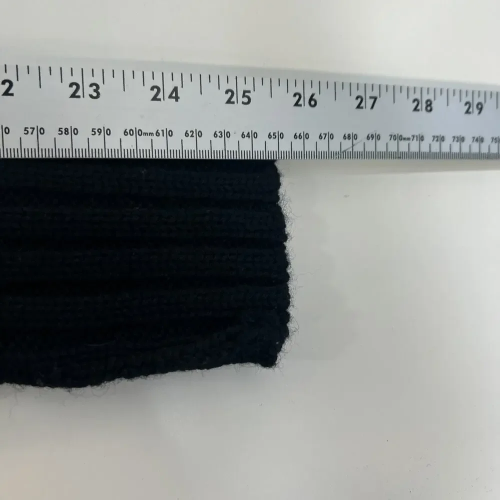 Vintage Polo Ralph Lauren Brioche Large Sweater Black White‎ Wool Knit Crewneck